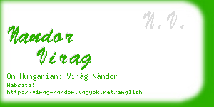 nandor virag business card