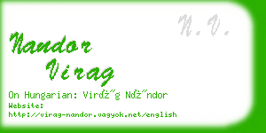 nandor virag business card